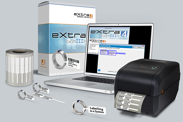 Alles aus einer Hand zur Auszeichnung von Schmuck- Uhren und Edelsteinen Marken-Etiketten mit individuellem Logo aus der eXtra4-Produktion